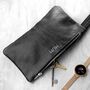 Monogrammed Leather Clutch Bag, thumbnail 8 of 11