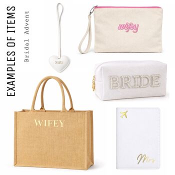 Personalised Seven Days Wedding Bridal Advent Calendar, 3 of 5