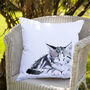 Inky Kitten Outdoor Cushion For Garden Furniture, thumbnail 2 of 8
