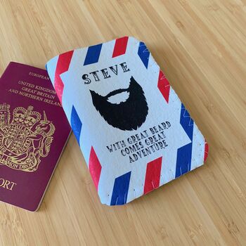 Passport Holder Beard Lover Personalised, 2 of 4