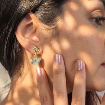 Aquamarine March Birthstone Statement Earrings, 3 of 4