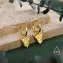 Sterling Silver Highland Cow Huggie Hoops, thumbnail 8 of 12