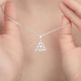 Sterling Silver Celtic Triquetra Necklace, thumbnail 4 of 12