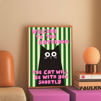 Bathroom Cat Print, 2 of 4
