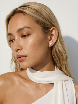 Gold Or Silver Cluster Stud Earrings, 3 of 5