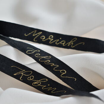 Personalised Ribbon Bow Place Name Favours X 10, 4 of 6
