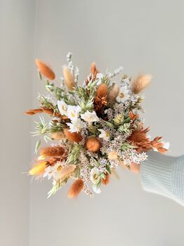 Spring Meadow Dried Flower Bouquet In Terracotta, 3 of 4