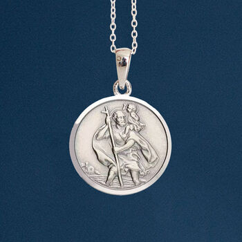 Personalised Sterling Silver St Christopher Necklace, 2 of 10