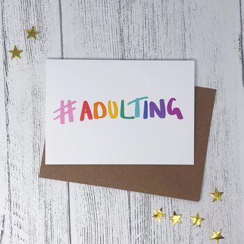 Funny Congratulations Card 'Adulting', 5 of 6