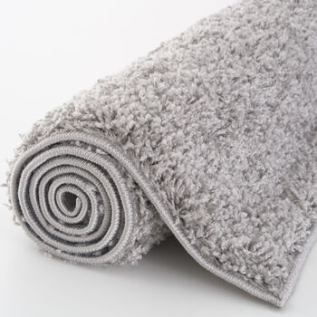 The Rugs Plain Grey Shaggy Rug, 9 of 12