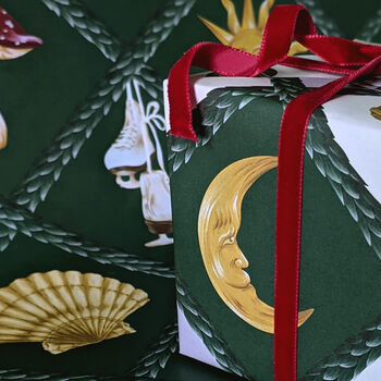 Christmas Gift Wrap Set Celestial Design, 12 of 12