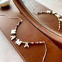 Tourmaline And Mother Of Pearl Letter Necklace, thumbnail 5 of 9