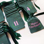 Forest Green And Pink Handmade Advent Calendar Pouches, thumbnail 4 of 6