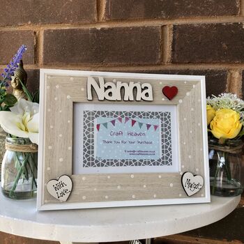 Personalised Nanna Photo Frame Birthday Gift, 7 of 8