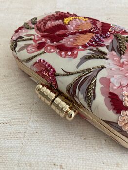 Pink Floral Handcrafted Clutch Bag, 10 of 10