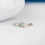 Molten Sterling Silver Organic Blue Opal Ring, thumbnail 3 of 7