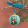 Large Hand Painted Personalised Ceramic Bauble, thumbnail 5 of 8