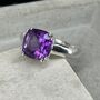 Sterling Silver Amethyst Crystal Ring, thumbnail 3 of 7