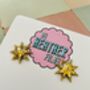 Star Glitter Resin Stud Earrings – Double Star Statement Stud Glitter Resin Earrings, thumbnail 2 of 8