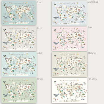 Animal World Map Print, 7 of 9