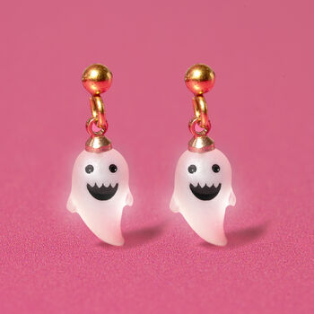 Gold Plated Ghost Earrings, 2 of 8