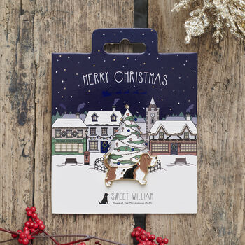 Basset Hound Christmas Tree Decoration – Personalised Dog Lover Gift, 9 of 12