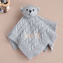 Personalised Teddy Knitted Comforter, thumbnail 1 of 6