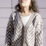 Grey Zig Zag Print Cardigan, thumbnail 5 of 7