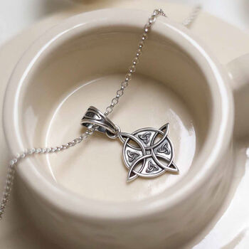 Sterling Silver Witches Knot Necklace, 4 of 9