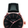 'Confluence' Black And Rose Gold Unisex Watch, thumbnail 3 of 12