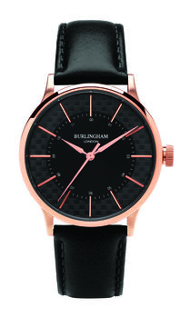 'Confluence' Black And Rose Gold Unisex Watch, 3 of 12