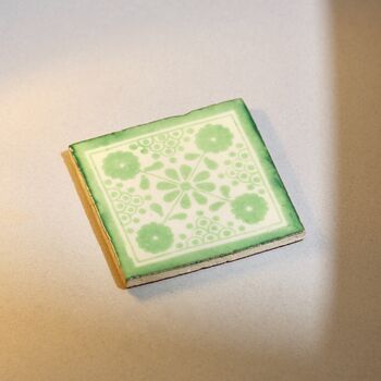 Handmade Ceramic Reworked Mexican Tile Drink Coasters, 5 of 9