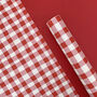 Red, White And Pink Gingham Wrapping Paper, thumbnail 3 of 9