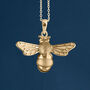 Yellow Gold Plated Heavy Bumble Bee Necklace, thumbnail 1 of 11