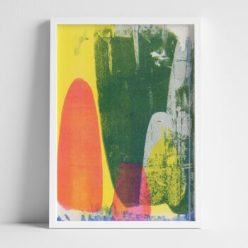 Abstract Riso Print Orange, Green, 6 of 7