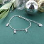 Dainty Christmas Tree Charm Bracelet, thumbnail 2 of 3