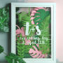 Personalised Tropical Leaf Multi Layered Papercut, thumbnail 2 of 4