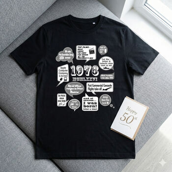 'Events Of 1976' Bespoke 50th Birthday Gift T Shirt, 5 of 11