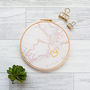 Personalised Cotton Embroidered Map Hoop, thumbnail 6 of 10