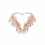 Luckenbooth Heart 18k Rose Gold Plated Brooch, thumbnail 3 of 5