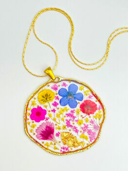 Large Statement Necklace With Colourful Flowers, 2 of 12