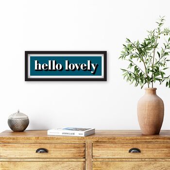 Framed Hello Typography Print, 8 of 11