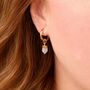 Quartz Gemstone Spike Gold Hoop Earrings, thumbnail 1 of 4