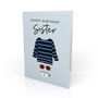 Sister Birthday Card With Illustrated Breton Top, thumbnail 1 of 4