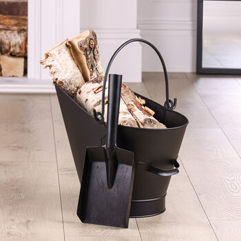 Traditional Black Fireplace Companion Set, 5 of 5