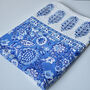Elizabeth Blue And White Block Print Tablecloth, thumbnail 5 of 10