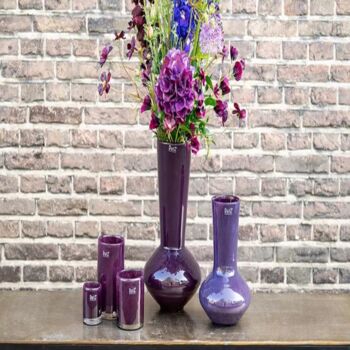 Vase Glass Loflo Plum, 3 of 3