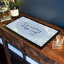 Personalised Classic Floral Quote Bar Mat, thumbnail 5 of 10