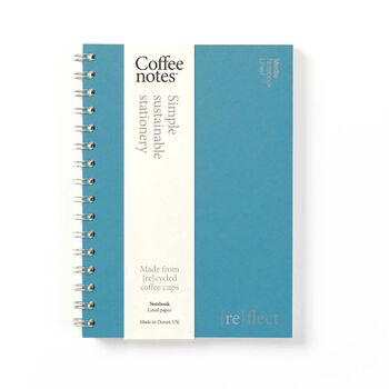 Coffee Notes Recycled Coffee Cups A5 Medio Wirobound Notebooks, 6 of 11