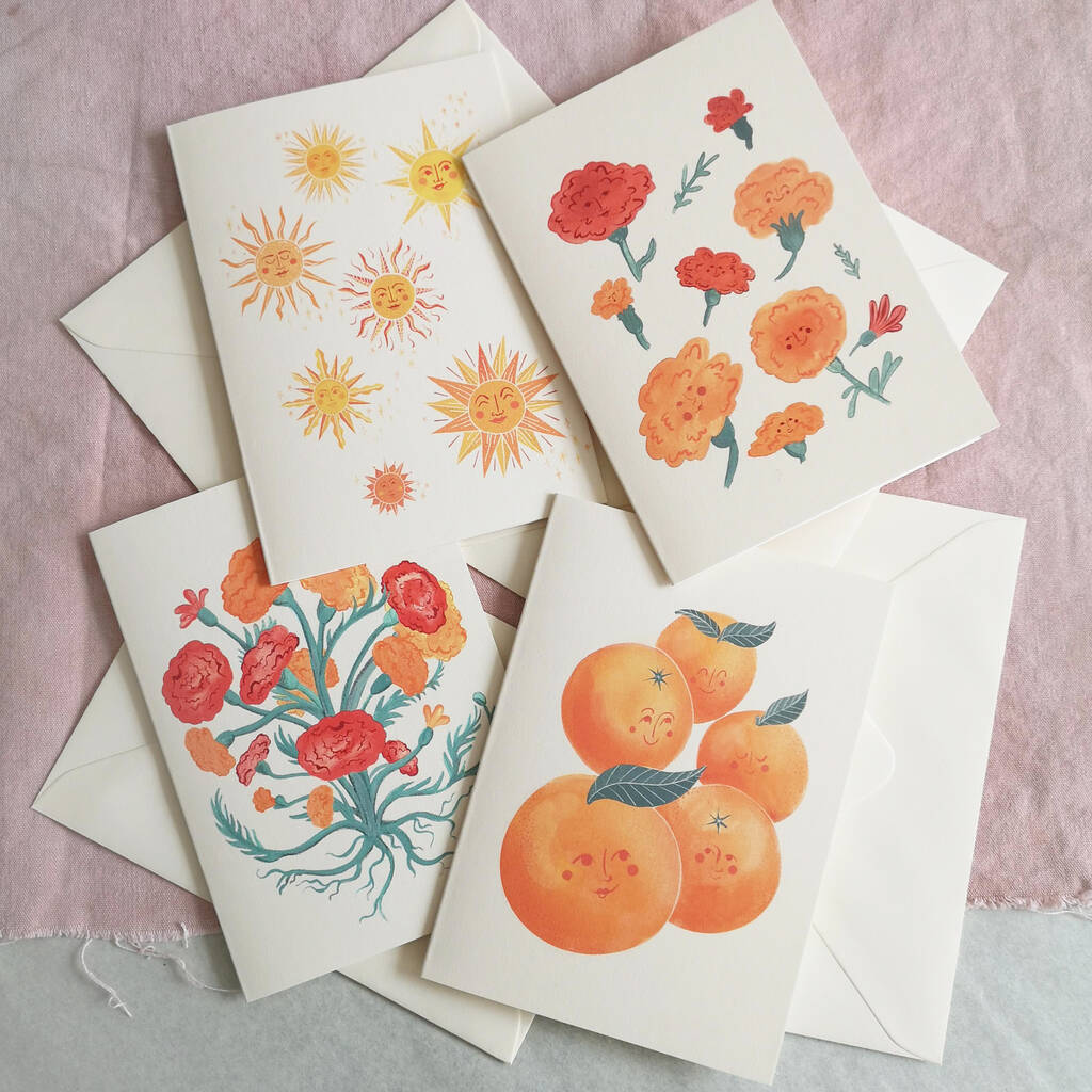 Sunshine Collection Pack Of Four Greetings Cards, 1 of 5